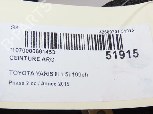 Used Rear left belt tensioner TOYOTA YARIS (_P13_) 1.5 Hybrid (NHP130_) (101 hp) 29318779