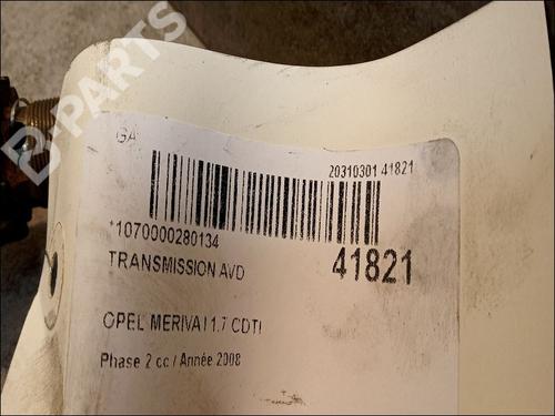 Right front driveshaft OPEL MERIVA A MPV (X03) 1.7 CDTI (E75) | BP9614089M39 