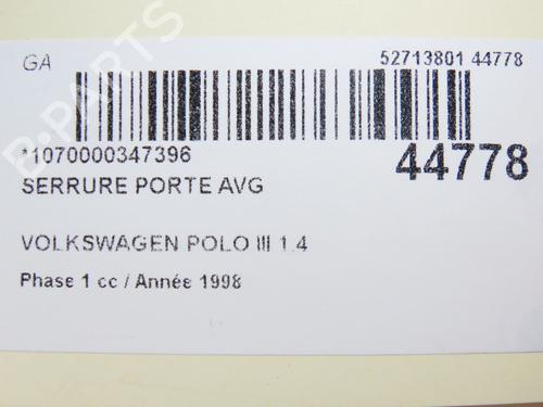 Front left lock VW POLO III (6N1) 60 1.4 | BP28831626C98 