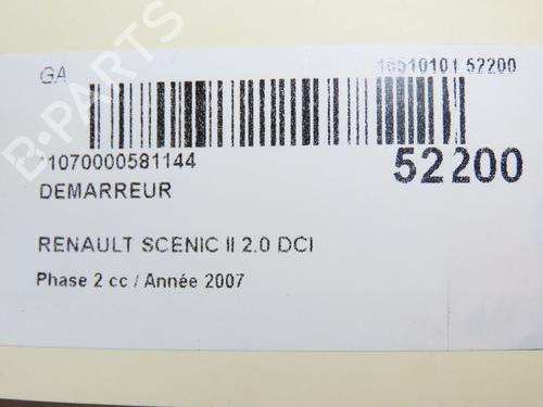 Startmotor RENAULT SCÉNIC II (JM0/1_) 2.0 dCi (JM1K) | BP29294133M8 
