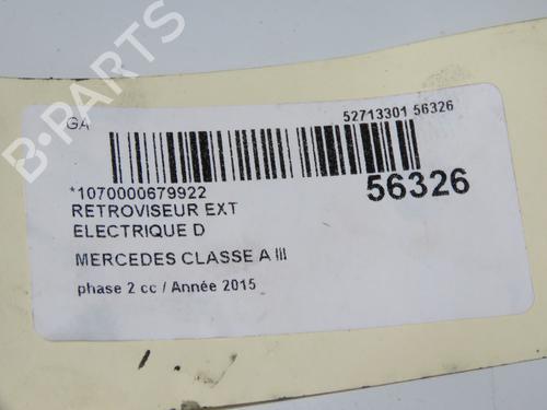 Retrovisor direito MERCEDES-BENZ A-CLASS (W176) A 160 CDI / d (176.011) (90 hp) 31242550