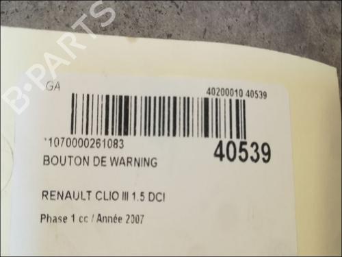 Used Warning switch RENAULT CLIO III (BR0/1, CR0/1) 1.5 dCi (BR17, CR17) (86 hp) 23174234
