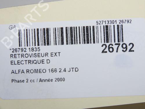 Used Right mirror Right mirror ALFA ROMEO 166 (936_) 2.4 JTD (936A2A__) (136 hp) 36494979 36494979