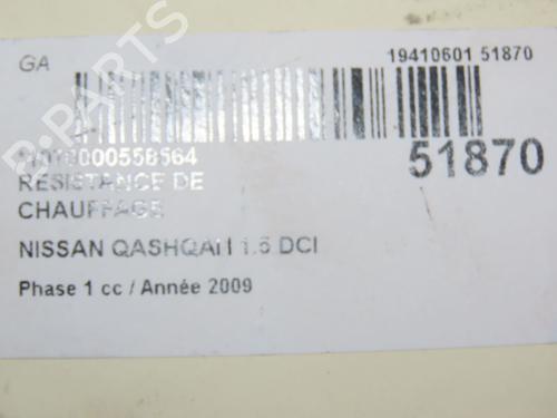 Heater resistor NISSAN QASHQAI I (J10, NJ10) 1.5 dCi | BP28829303M108 