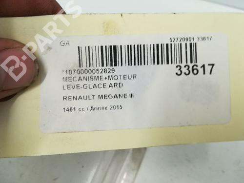 Rear right window mechanism RENAULT MEGANE III Grandtour (KZ0/1) 1.5 dCi (KZ09, KZ0D, KZ1G, KZ29, KZ14, KZ1W, KZ10, KZ1F,... | BP9594159C25 