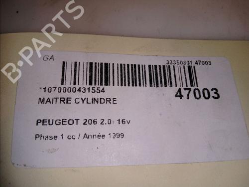 Used Brake master cylinder PEUGEOT 206 Hatchback (2A/C) 2.0 S16 (135 hp) 12262446