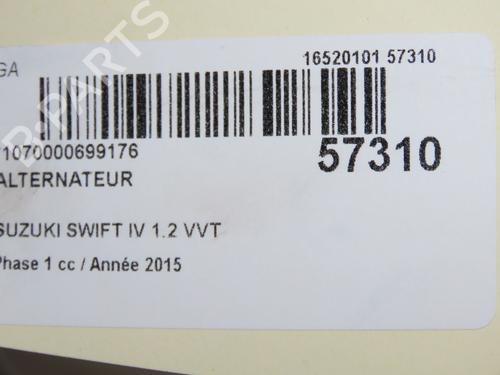 Alternator SUZUKI SWIFT IV (FZ, NZ) 1.2 (AZH412, ZC72S) | BP36395702M7 - Image 9
