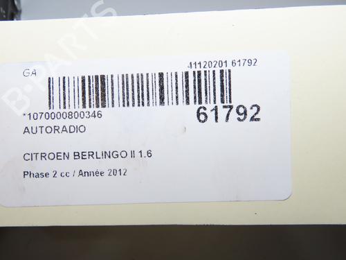 radio-citroen-berlingo-box-bodympv-b9-2008-39453454 main image