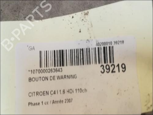 Used Warning switch CITROËN C4 Coupe (LA_) 1.6 HDi (109 hp) 9611695