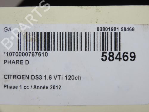 Right headlight CITROËN DS3 (SA_) 1.6 VTi 120 | BP38942758C29 - Image 6