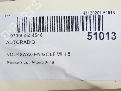 Used Radio VW GOLF VII (5G1, BQ1, BE1, BE2) 1.5 TSI (130 hp) 28830558