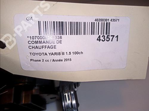 Climate control TOYOTA YARIS (_P13_) 1.5 Hybrid (NHP130_, NHP130) | BP11101033I5 