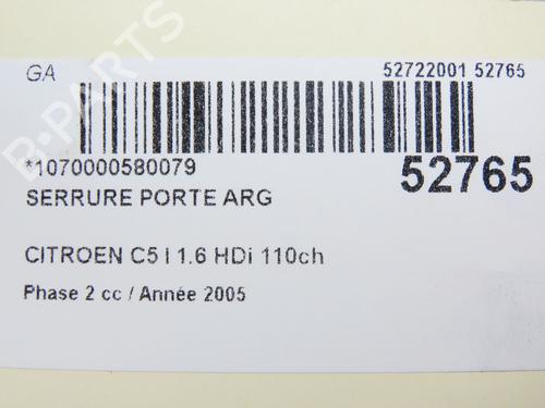 Cerradura puerta trasera izquierda CITROËN C5 II (RC_) 1.6 HDi (RC8HZB) (109 hp) 28802128
