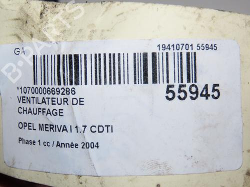 Ventilator motor OPEL MERIVA A MPV (X03) 1.7 CDTI (E75) | BP30893420M62
