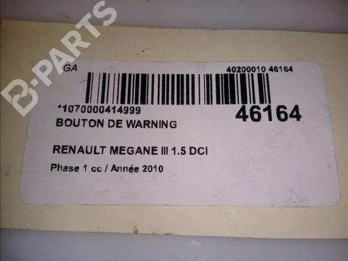 Warning switch RENAULT MEGANE III Hatchback (BZ0/1_, B3_) 1.5 dCi (BZ09, BZ0D, BZ1W, BZ29, BZ14) | BP11804407I22 