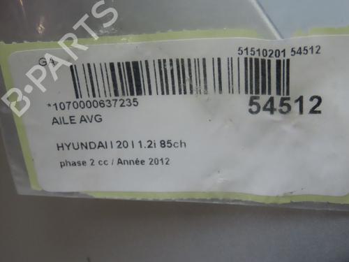 Left front fenders HYUNDAI i20 I (PB, PBT) 1.2 | BP28593730C41 