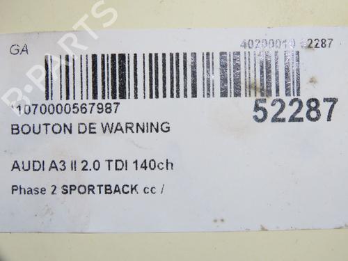 Warning switch AUDI A3 Sportback (8PA) 2.0 TDI 16V | BP31120419I22 - Image 5