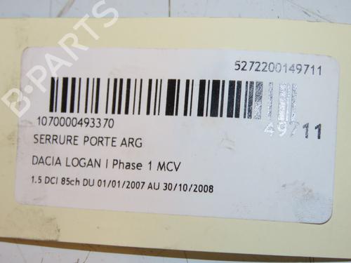 Used Rear left lock DACIA LOGAN MCV (KS_) 1.5 dCi (KS0W) (86 hp) 16781427