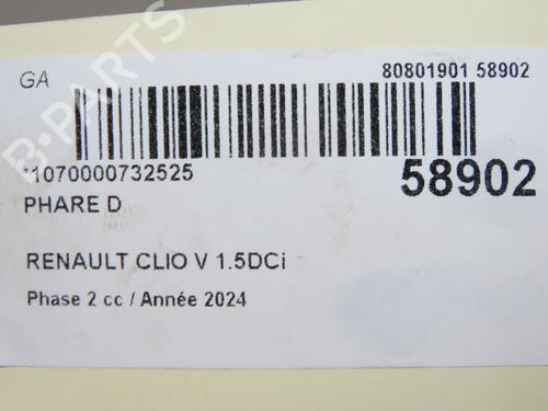 Right headlight RENAULT CLIO V (B7_) 1.5 Blue dCi 100 (B7AD) | BP37411095C29  - Image 6