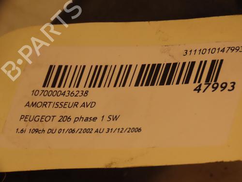 Right front shock absorber PEUGEOT 206 SW (2E/K) 1.6 16V | BP16769530M17 