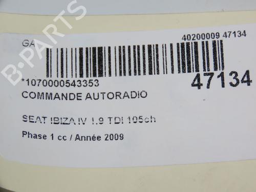 Used Switch Switch SEAT IBIZA IV (6J5, 6P1) 1.9 TDI (105 hp) 18837250 18837250