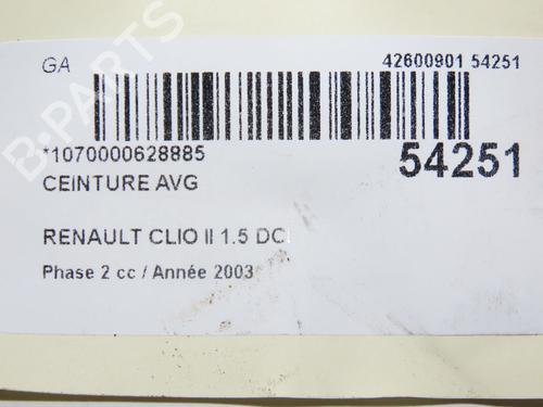 Used Front left belt tensioner RENAULT CLIO II (BB_, CB_) 1.5 dCi (B/CB08) (82 hp) 28830827