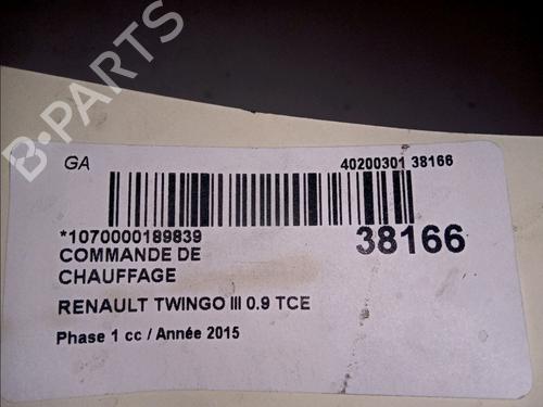 Used Climate control Climate control RENAULT TWINGO III (BCM_, BCA_) 0.9 TCe 90 (BCM9, BCM2) (90 hp) 10145106 10145106