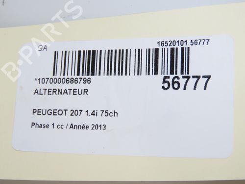 Alternator PEUGEOT 207 (WA_, WC_) 1.4 | BP31605853M7