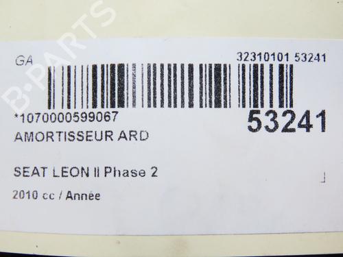 Right rear shock absorber SEAT LEON (1P1) 2.0 TDI | BP28967566M19 