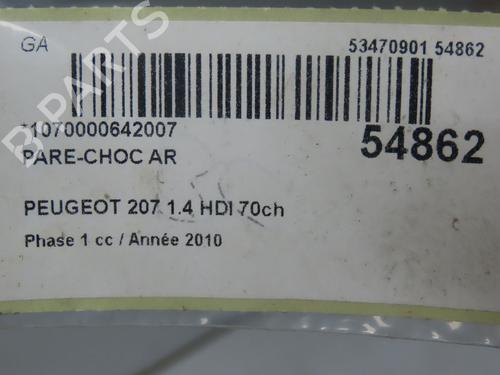 Rear bumper PEUGEOT 207 (WA_, WC_) 1.4 HDi | BP29170505C8 