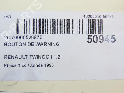Warning switch RENAULT TWINGO I (C06_) 1.2 (C063, C064) | BP28967781I22
