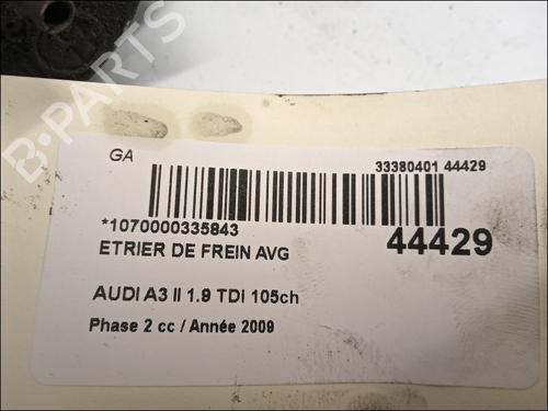 Used Left front brake caliper AUDI A3 (8P1) 1.9 TDI (105 hp) 14878482