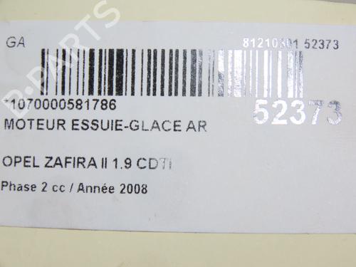 Used Rear wiper motor Rear wiper motor OPEL ZAFIRA / ZAFIRA FAMILY B (A05) 1.9 CDTI (M75) (120 hp) 28969786 28969786