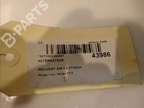 Alternator PEUGEOT 208 I (CA_, CC_) 1.2 VTI 82 | BP11099307M7 