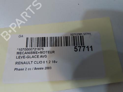 Used Front left window mechanism Front left window mechanism RENAULT CLIO II (BB_, CB_) 1.2 16V (BB05, BB0W, BB11, BB27, BB2T, BB2U, BB2V, CB05,... (75 hp) 33770426 33770426