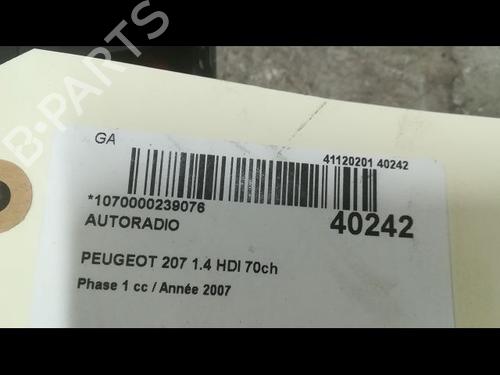Used Radio PEUGEOT 207 (WA_, WC_) 1.4 HDi (68 hp) 9608547