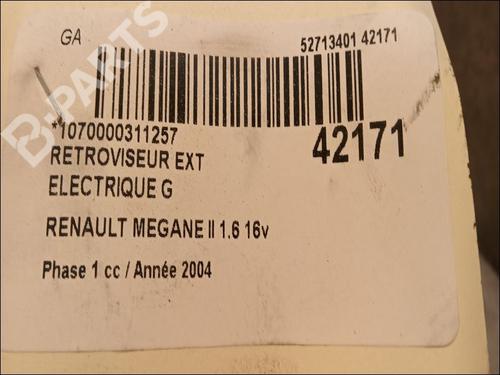 Retrovisor izquierdo RENAULT MEGANE II (BM0/1_, CM0/1_) 1.6 16V (BM0C, CM0C) | BP9617534C26 