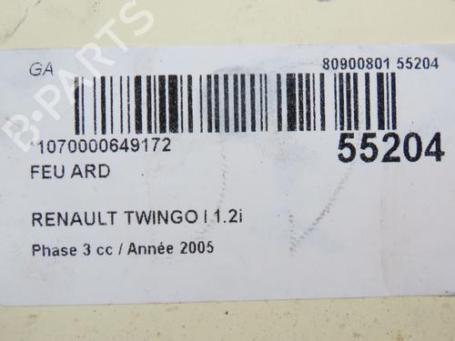 Høyre baklys RENAULT TWINGO I (C06_) 1.2 (C066, C068) (58 hp) 29294229