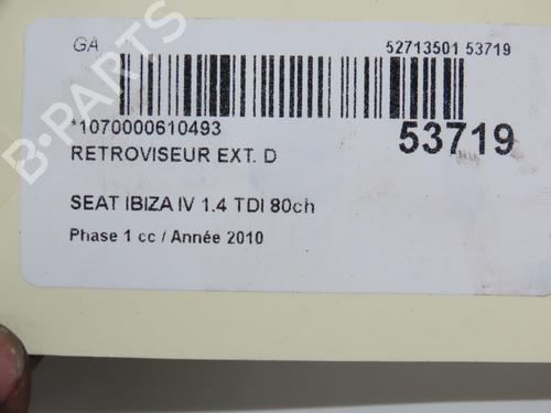 Right mirror SEAT IBIZA IV (6J5, 6P1) 1.4 TDI | BP28831527C27 