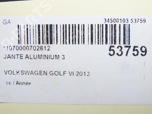 Rim VW GOLF VI Convertible (517) 1.2 TSI | BP32179142C45 