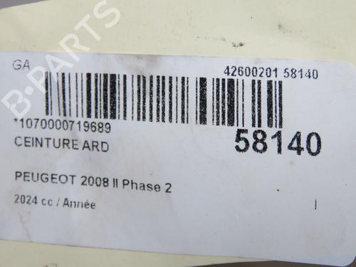 Used Rear right seatbelt Rear right seatbelt PEUGEOT 2008 II (UD_, US_, UY_, UJ_, UR_, UC_) 1.5 BlueHDI 130 (131 hp) 40241032 40241032