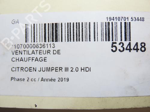 Heater blower motor CITROËN JUMPER II Van 2.0 BlueHDi 130 | BP28801507M62 