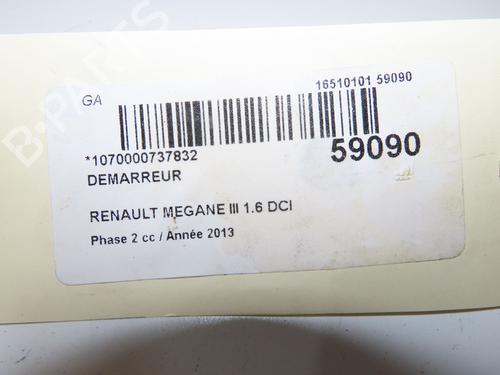 Used Starter Starter RENAULT MEGANE III Hatchback (BZ0/1_, B3_) 1.6 dCi (BZ00, BZ12, BZ13) (130 hp) 40110581 40110581