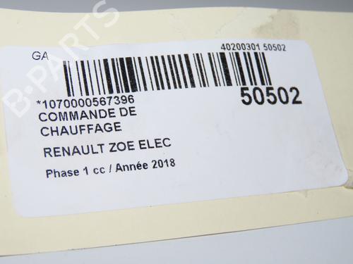 AC Styreenhet / Manøvreringsenhet RENAULT ZOE (BFM_) ZOE (92 hp) 31274362