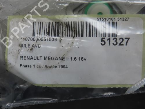 Right front fenders RENAULT MEGANE II (BM0/1_, CM0/1_) 1.6 16V (BM0C, CM0C) | BP28968288C42 