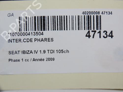 Headlight switch SEAT IBIZA IV (6J5, 6P1) 1.9 TDI | BP18837248I24 