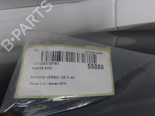 Dør højre bagtil Dør højre bagtil TOYOTA VERSO (_R2_) 2.0 D-4D (AUR20_, AUR20R) (126 hp) 39698964 39698964