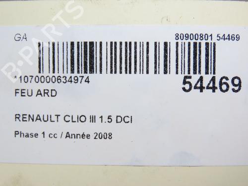 Right taillight RENAULT CLIO III (BR0/1, CR0/1) 1.5 dCi (C/BR0G, C/BR1G) | BP28484147C35 