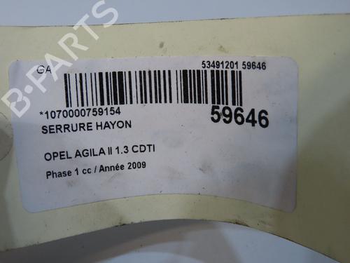 tailgate-lock-opel-agila-b-h08-2008-2009-2010-2011-2012-2013-2014-39601772 main image