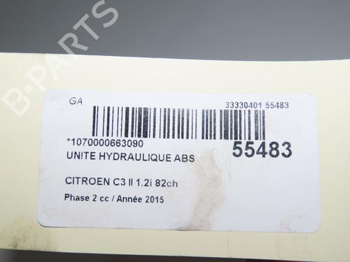 Used ABS pump ABS pump CITROËN C3 II (SC_) 1.2 VTi 82 (82 hp) 33561792 33561792
